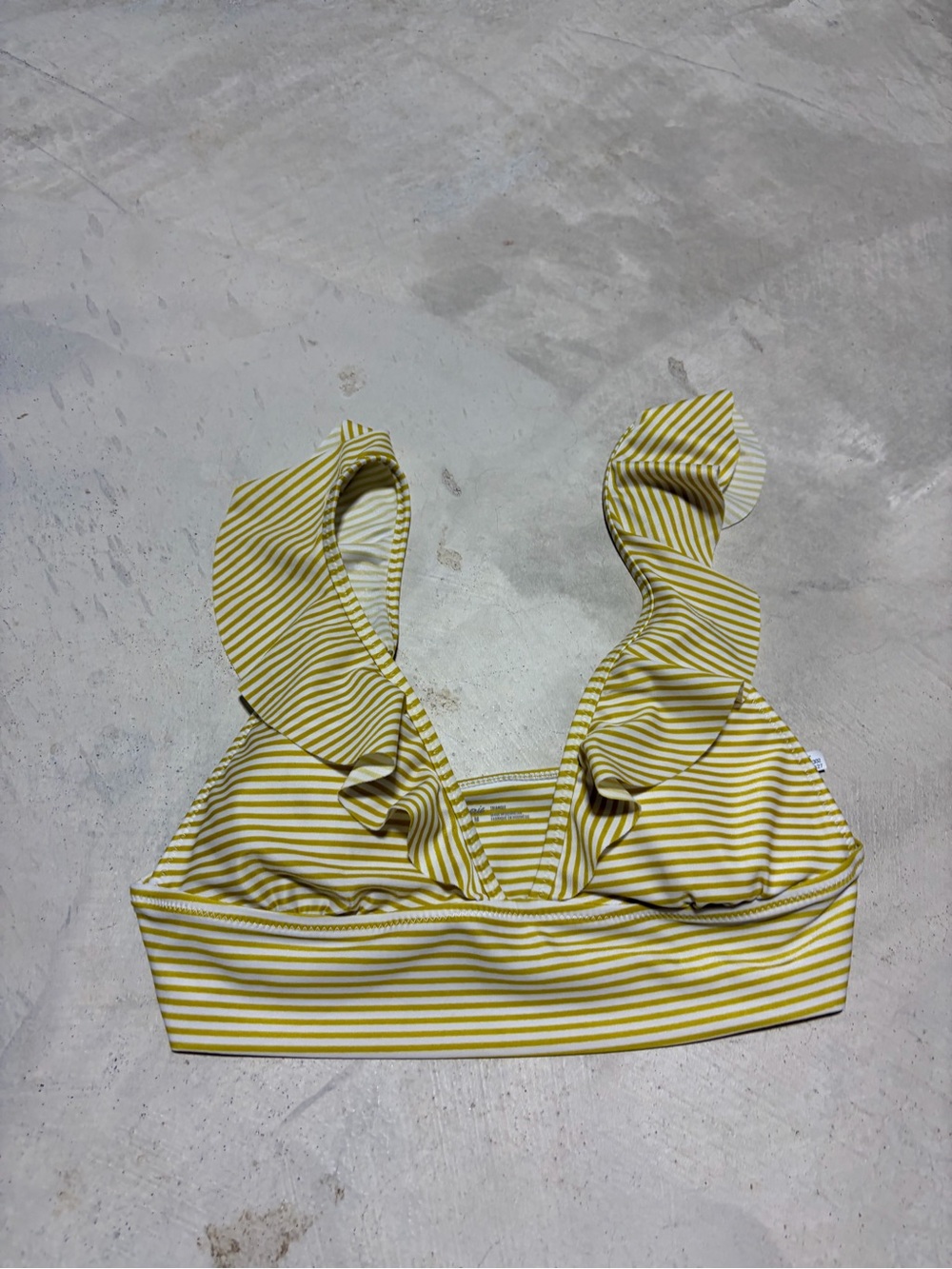Aerie triangle bikini top striped medium